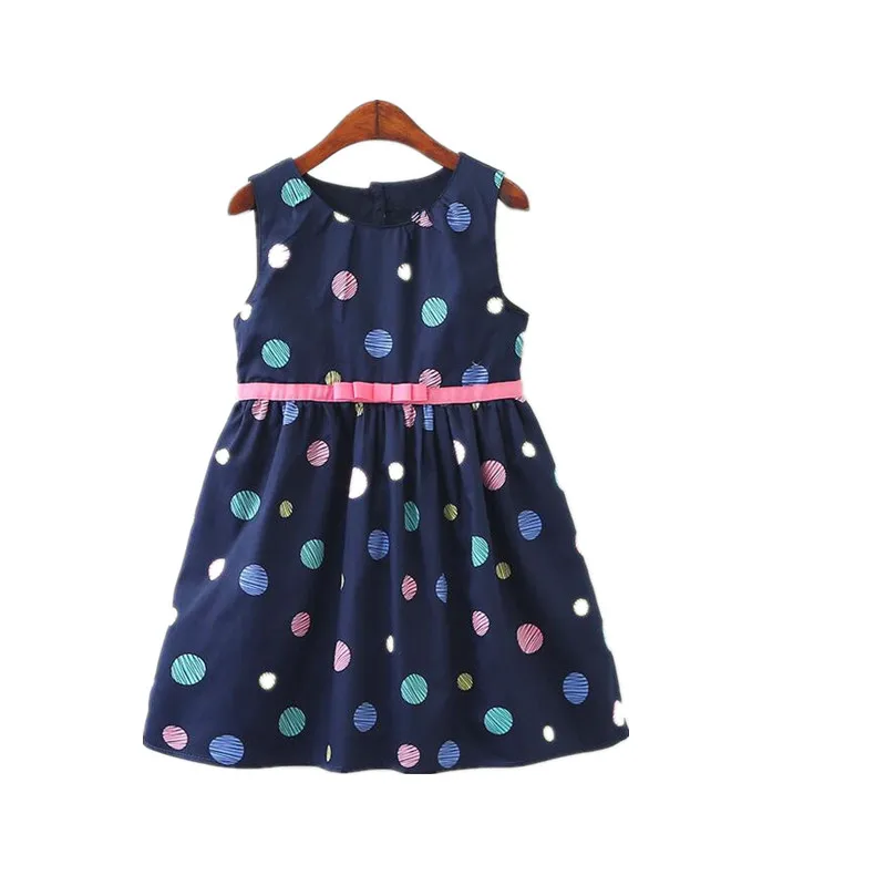 

summer baby girl dress dot navy cotton kids dresses for girl party clothes children boutiques clothes holiday school