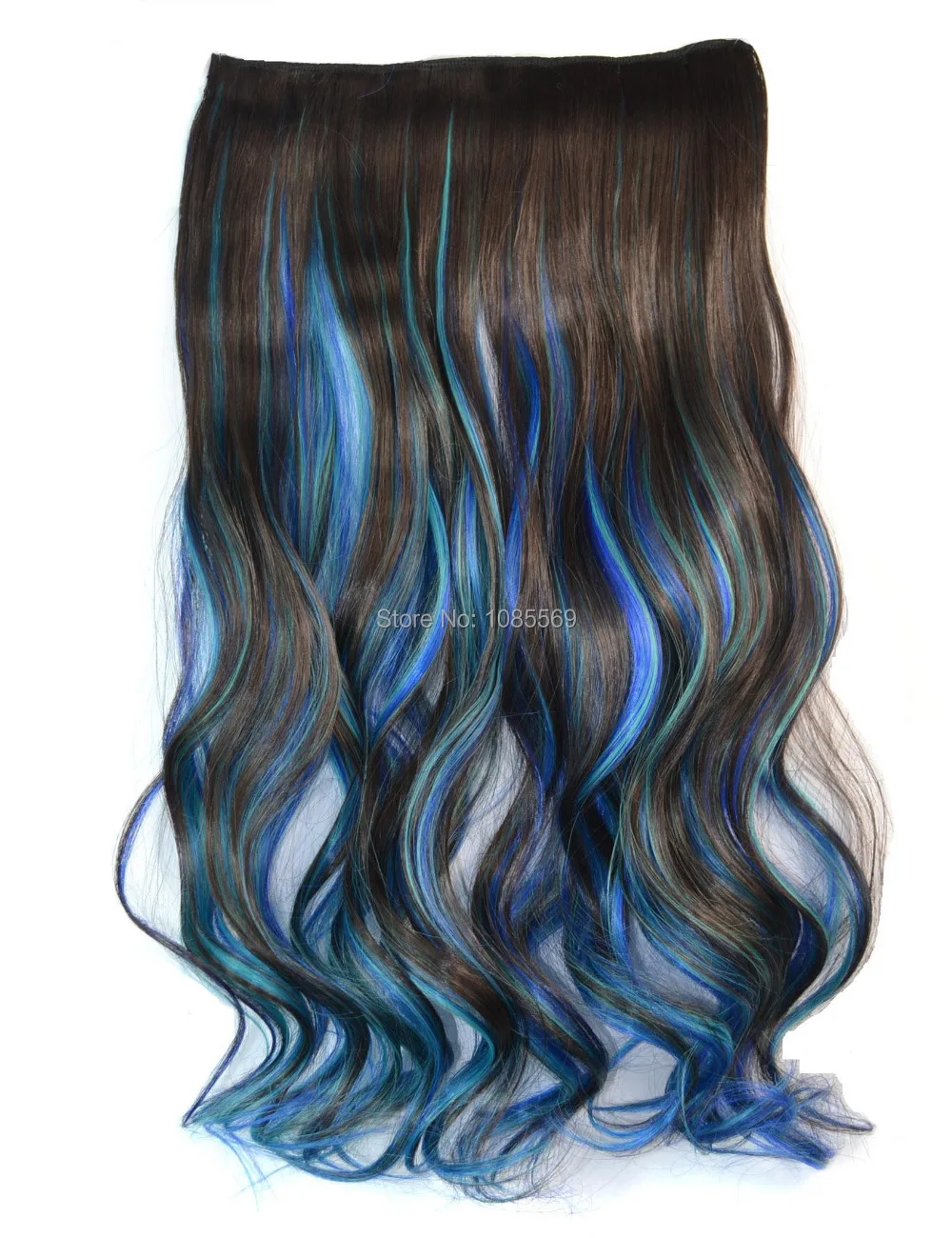 Luckygirl Colorful One Piece Brown Sky Dark Blue Ombre Curly