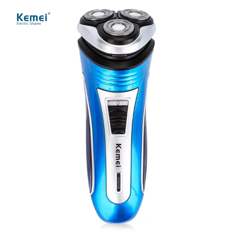 Kemei 220V Rechargeable Electric Shaver 3D Triple Floating Blade Heads