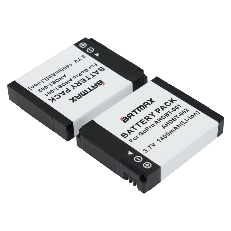 1400mAh батареи(2-Pack) и зарядное устройство Комплект для GoPro HD HERO2 и GoPro AHDBT-001, AHDBT-002o Hero 2