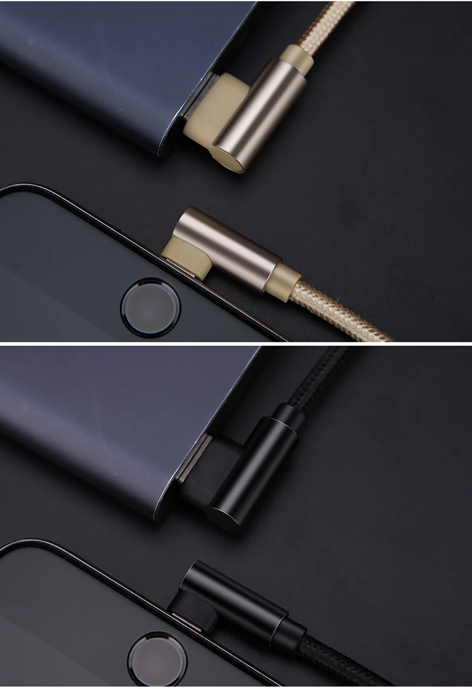 !ACCEZZ USB Charging Data Cable Lighting For Apple iphone X 8 7 6 6S Plus XR XS MAX 5C 5 SE 90 Degree Phone Charger Cord Line (15)