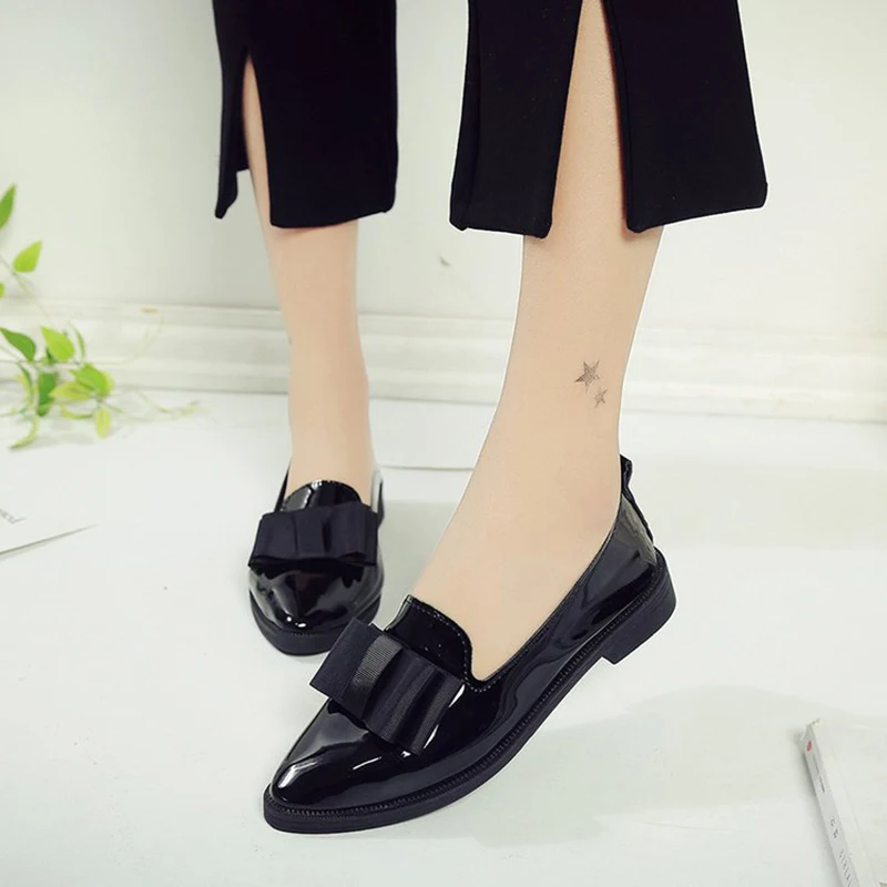 

Fashion Women Shoes Loafers Elegant Women vulcanize shoes Low Heels Slip On Footwear Female Casual Shoes Pointed Toe Flat