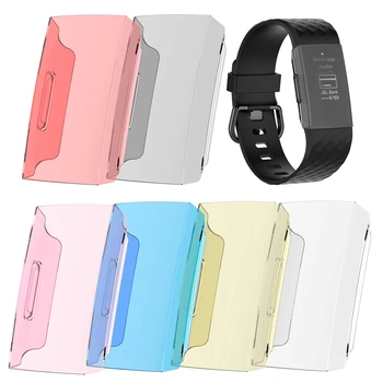 

6pcs Transparent Protective Case Cover Shell for Fitbit Charge 3 Fitness Activity Tracker Smart Watch Support Touch Screen