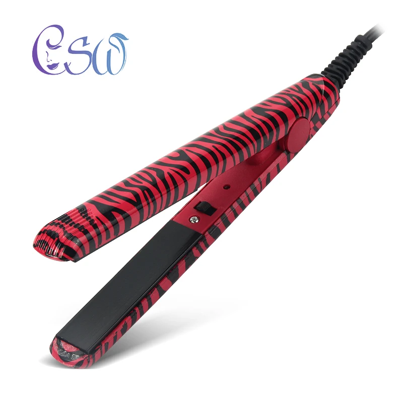 

CSW Mini Ceramic Hair Straightener Hair Iron Portable Board Clip Hair Iron Straightening Perm Electric Hair Brush 5 Flower Color