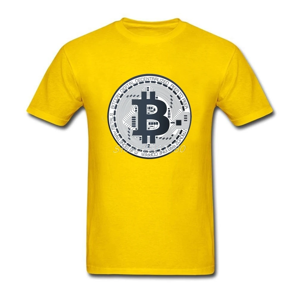 Bitcoin Cryptocurrency Crypto T Shirt Plus Size Short Sleeve Custom Tshirt Men Summer Cosplay Cotton Crewneck Men T-shirt