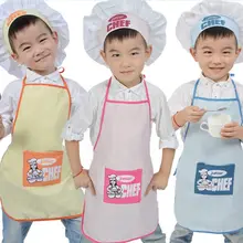 Детский фартук из полиэстера для шеф-повара, Детский фартук для приготовления пищи, передник фартук