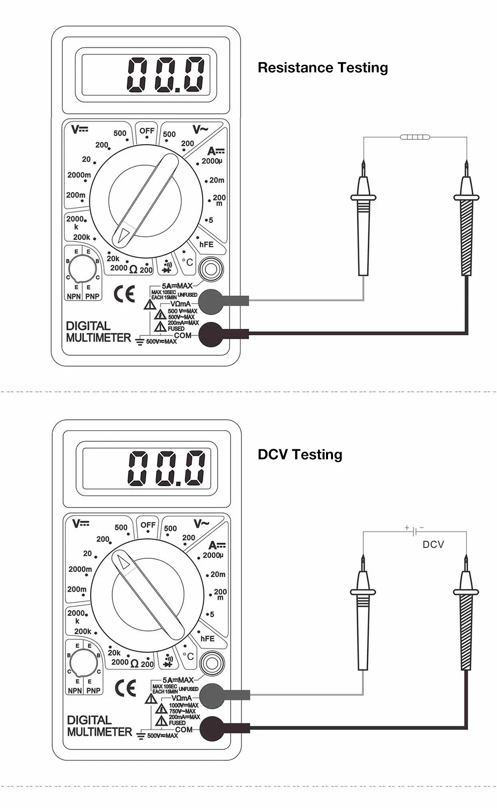 Высокое качество DT838 мини ЖК-дисплей цифровой мультиметр AC DC тестер Вольтметр сопротивления диода ток диода Электрический Multi тестер