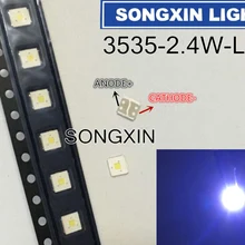 700 шт. люмен светодиодный Подсветка флип-чип светодиодный 2,4 Вт 3В 3535 холодный белый 153LM ЖК-дисплей Подсветка для ТВ Применение