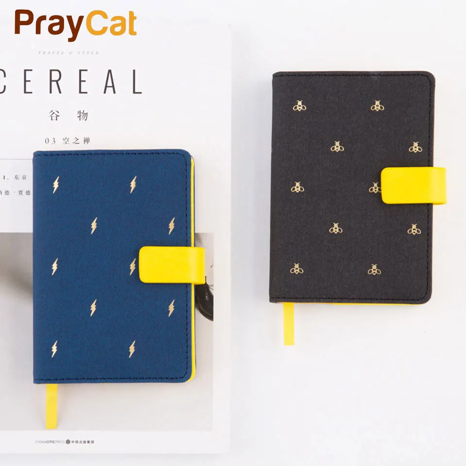

A7 Schedule NoteBook Kawaii Mini Cute Leather Diary Weekly Planner Notepad 2018 School Office Supplies Stationery