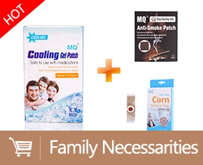 

MQ 6pcs Cooling Gel Patch 5*12cm Baby Fever Pad+30Pcs Stop Smoke Patch 5*5cm Anti-Smoke Patch+6pcs Foot Corn Removal Plaster