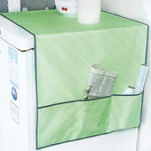 Кухонные аксессуары пылезащитный чехол для холодильника Многоцелевой Водонепроницаемый в полоску с сумкой для хранения крышка холодильника для приборов