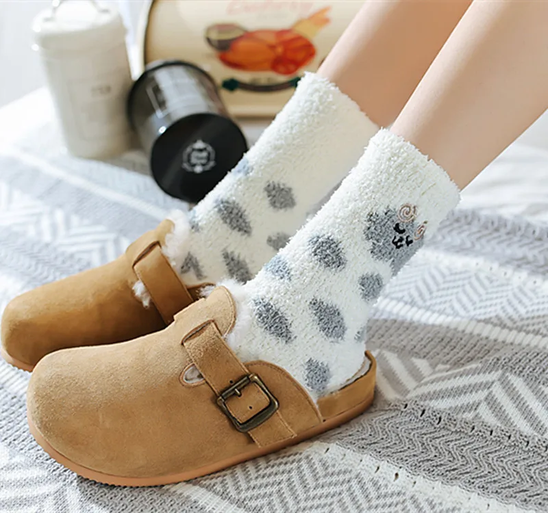 FOURETAW/1 пара милых элегантных модных носков с принтом овцы в японском студенческом стиле из толстого хлопка для женщин и девушек, счастливых шикарных теплых носков