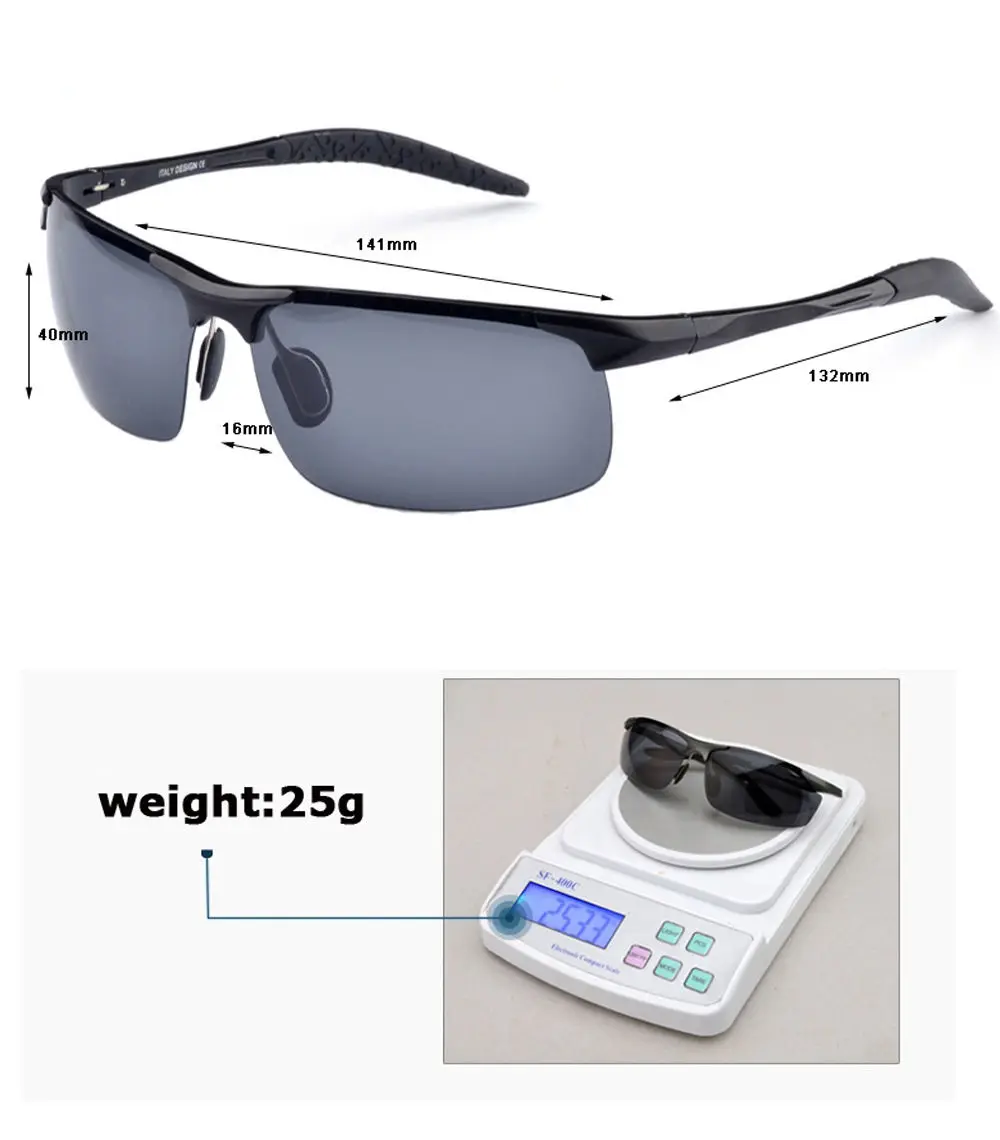 Мужские поляризационные солнцезащитные очки алюминиевая магниевая оправа для вождения автомобиля солнцезащитные очки UV400 поляризационные очки Стиль очки