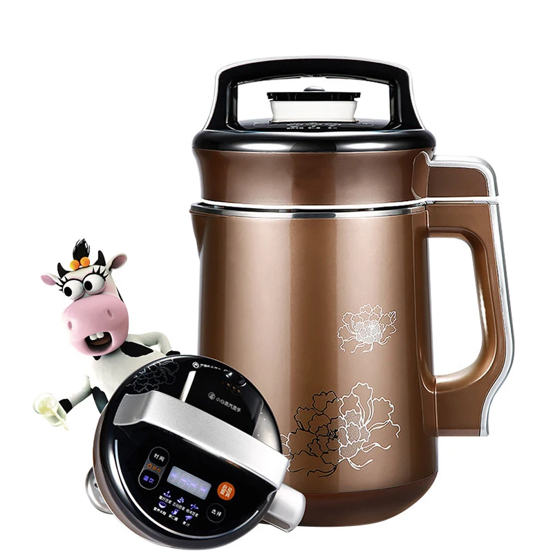 

Brown Filter-free Soymilk maker reservation function LED soymilk machine 1.3L