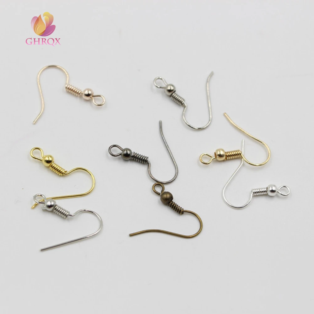 

Gold Silver Nickel colored Silver Tone Ear Hook Jewelry Findings Wholesale 50 pcs