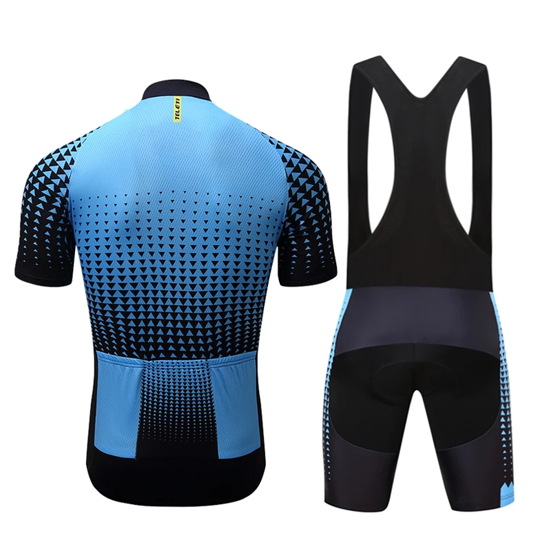 TELEYI 2019 Pro Team Man Cycling Clothing Set Male Short Sleeve Suit Cycle Dress Bicycle Jersey Bike Clothes Maillot Uniform Kit