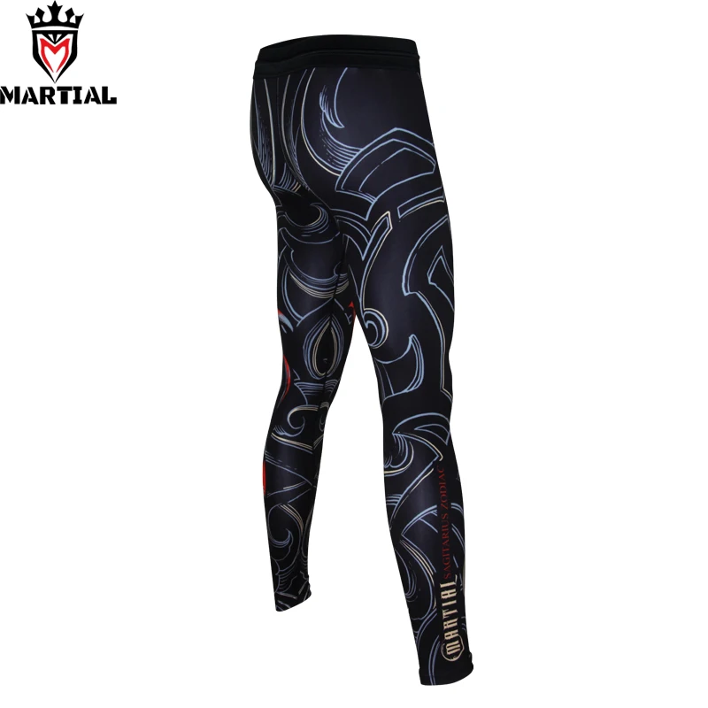 Ceny Darmowa wysyłka Martial Sagittarius drukowane spodnie mma legginsy uciskowe fitness spodnie do biegania sportowe męskie sportowe spats