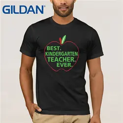 Лучшая футболка для детского сада с учителем, футболка с круглым вырезом, модная футболка из 100% хлопка