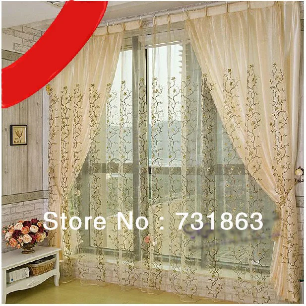 Window Curtains Embroidered Gauze Screen Netting Window Curtains Embroidered Gauze Screen Netting Mosquito Nets For Windows Mesh As Seen