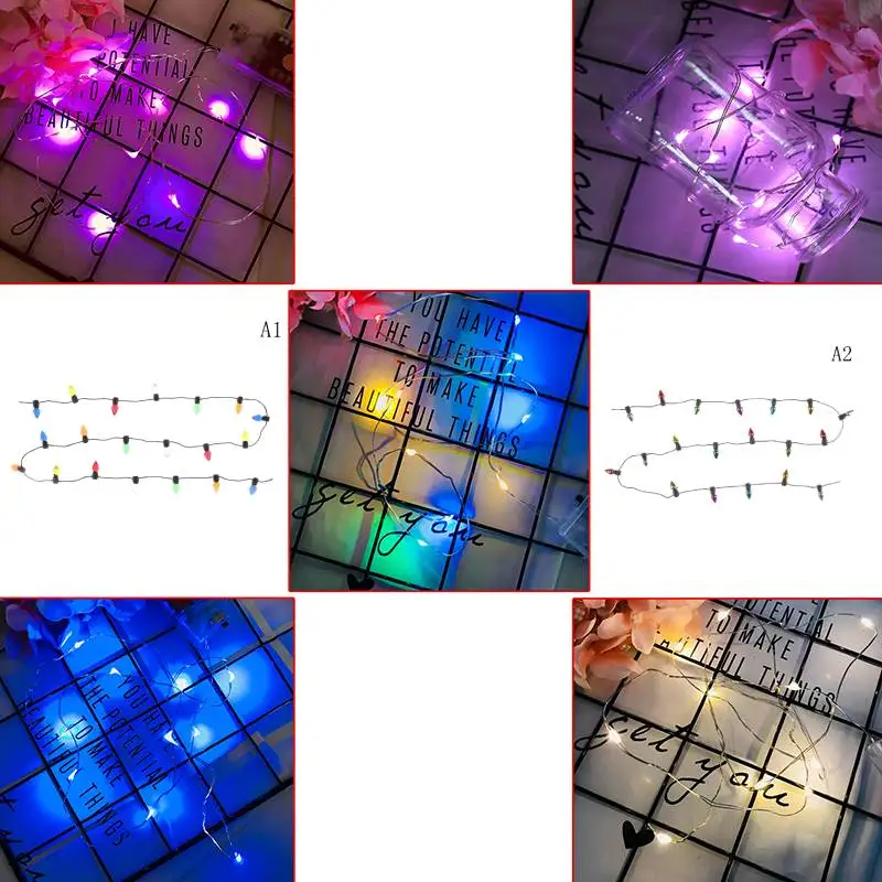 

New 1/12 Dollhouse Miniature A String Light of plastic multi-coloured Christmas lights Fine Dollhouse Miniature Doll Accessories