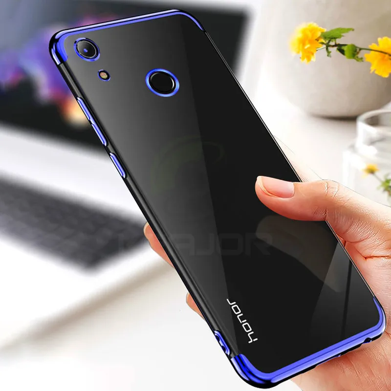 Чехол Keajor для Huawei Honor 8A, мягкий чехол из ТПУ и силикона, Роскошный прозрачный чехол-бампер для Huawei Honor 8A, чехол для телефона