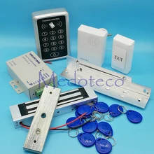 Rfid система контроля допуска к двери 125 кГц Rfid карта система контроля доступа комплект+ Электрический магнитный замок+ ZL кронштейн и источник питания