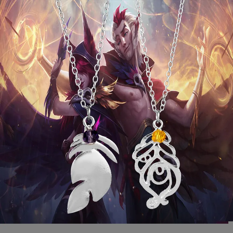 2018 Горячая Игра Легенды Лиги игрушки XAYAH и RAKAN Пары Ожерелье игрушка LOL ювелирные