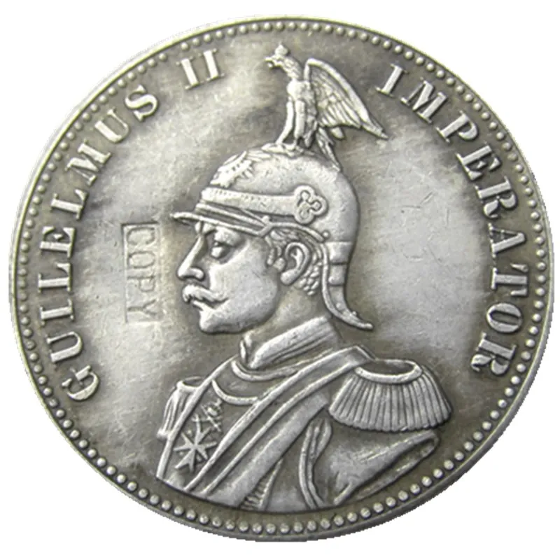 

a set of (1891-1902)5pcs German East Africa 1 Rupie Coin Guilelmus II Imperator Silver Plated Copy coin