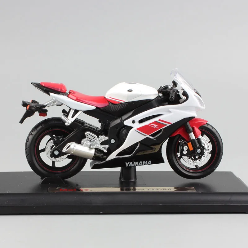 Бренд 1/18 масштаб детский YAMAHA YZF-R6 moto rcycle Супер спортивный гоночный Металлический Литой велосипед Модель автомобиля двигатель игрушка мото автомобиль в коробке