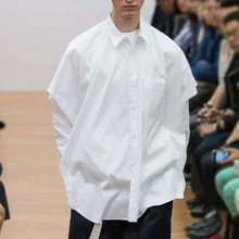 S-6XL! дизайн летние хлопковые свободные рубашки мужская рубашка одежда певицы