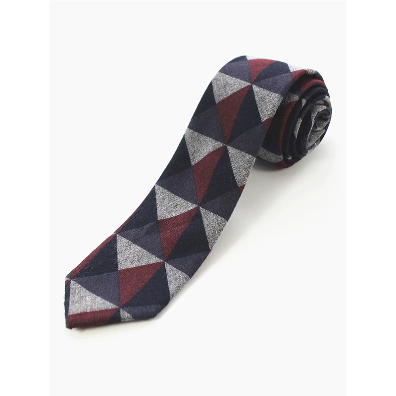Модный мужской шерстяной хлопковый Полосатый Узкий галстук 6 см, Узкий Тонкий галстук для мужчин, повседневные Свадебные деловые галстуки gravatas