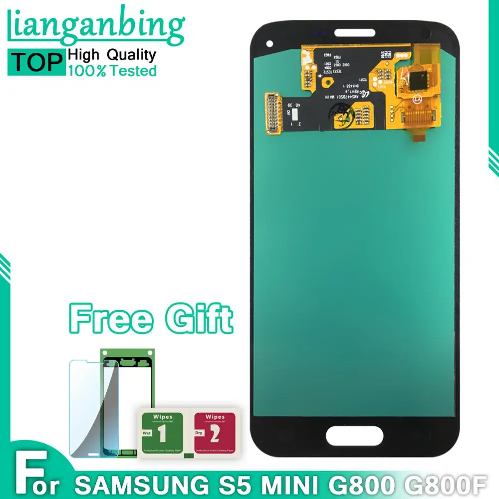 

Super Amoled LCD Display For SAMSUNG Galaxy S5 Mini G800 G800F G800H 100 % Tested working LCD Touch Screen Digitizer Assembly