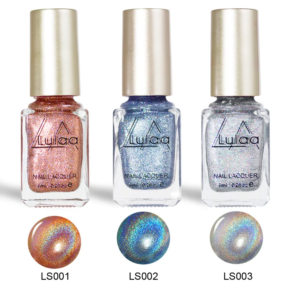 

6 Colors Glitter Squins Nail Polish DIY 3D Nail Art Decoration SSwell