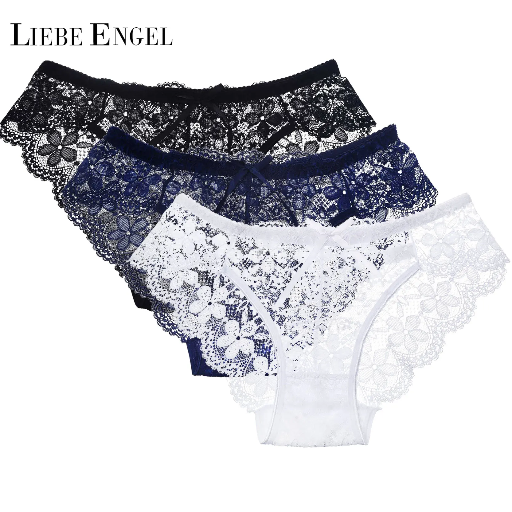 3 Pcs Hot Sale Sexy Lace Seamless Panties Underwear Women Breathable Panty Hollow Transparent Panties Brand Quality 2017