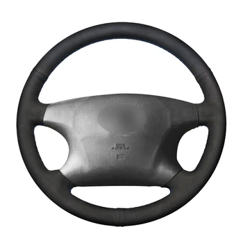 

Hand-stitched DIY Black Suede Car Steering Wheel Cover for Toyota Avalon 2002-2004 Camry 2002 2003 2004 Highlander 2001-2003
