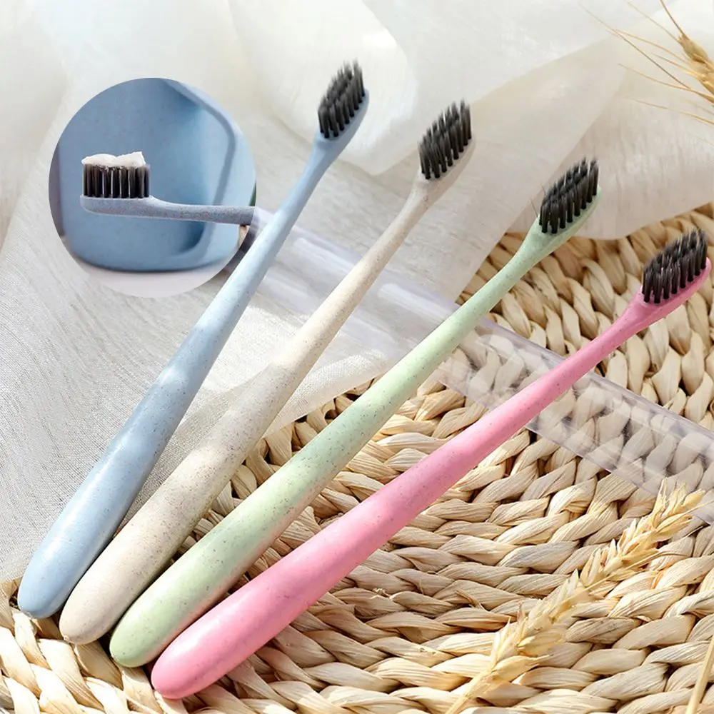 

1 pc Portable Natural Style Environmentally Smooth Soft Toothbrush Wheat Straw Teeth Cleaning Brush Tools