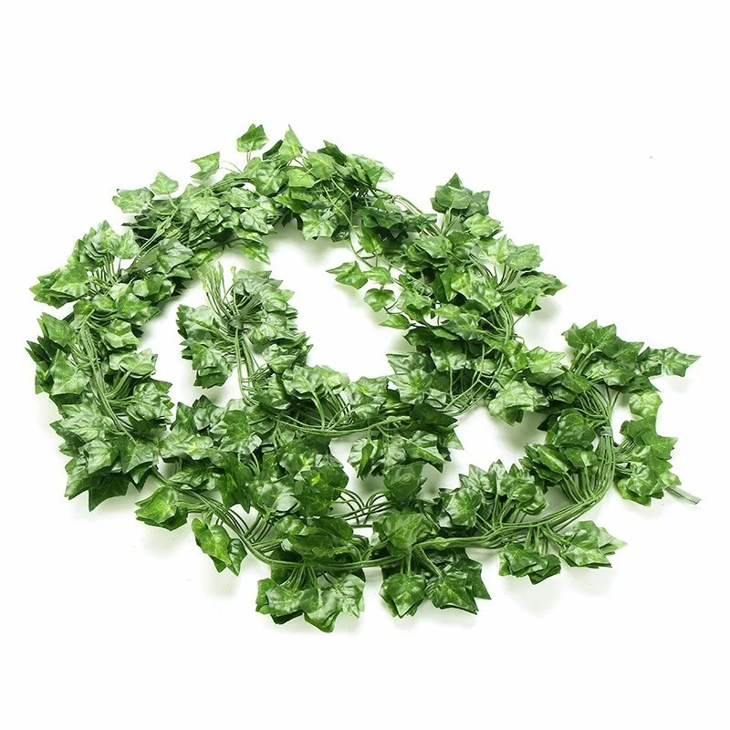 2M 12 piezas decoración del hogar hojas de hiedra artificiales guirnalda plantas vid flores de follaje falso Creeper guirnalda de hiedra verde 2M 12 piezas decoración del hogar hojas de hiedra artificiales guirnalda plantas vid flores de follaje falso Creeper guirnalda de hiedra verde