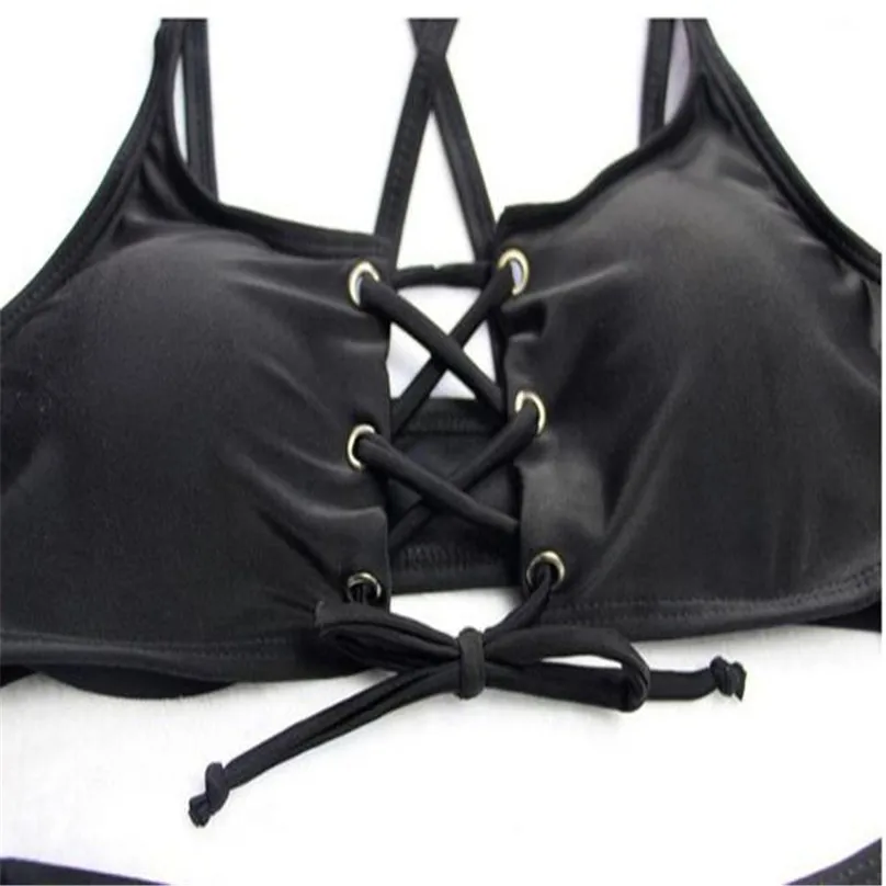 2019 hot sale Sexy Women Bandage Push-up Bikini Set Padded Bra Swimsuit Beachwear Bikini set Swimwear bikini NEW #3A25 (4)