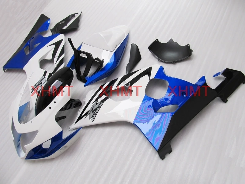 Для GSXR600 2004-2005 K4 набор для всего тела для Suzuki GSXR600 2004 Abs обтекатель для Suzuki GSXR600 05 белый синий Наборы для тела