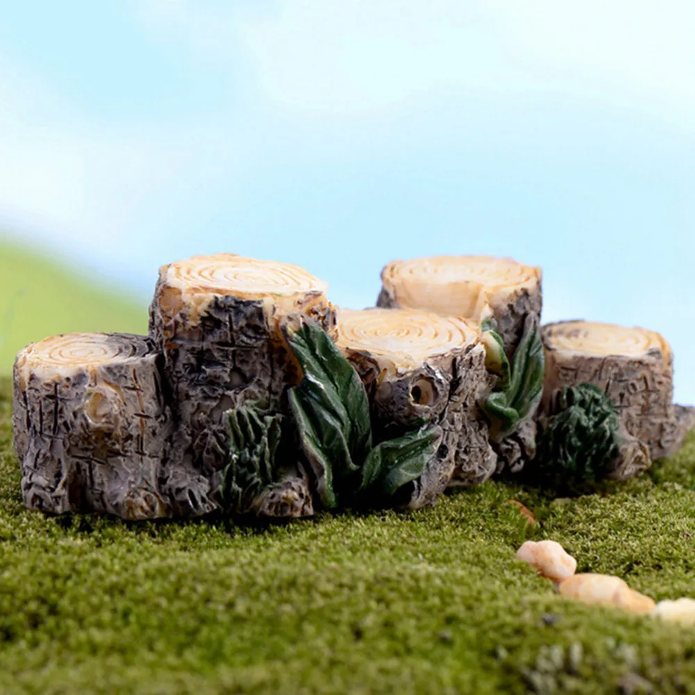

Miniature Resin Stump Bridge Craft Tree Garden Fairy Ornament Flower Pot Plant Decoration Figurine