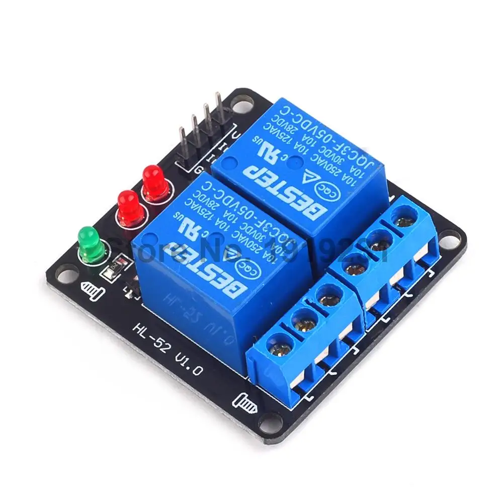 5PCS 2 Channel 5V Relay Module 5V lamp Low level for