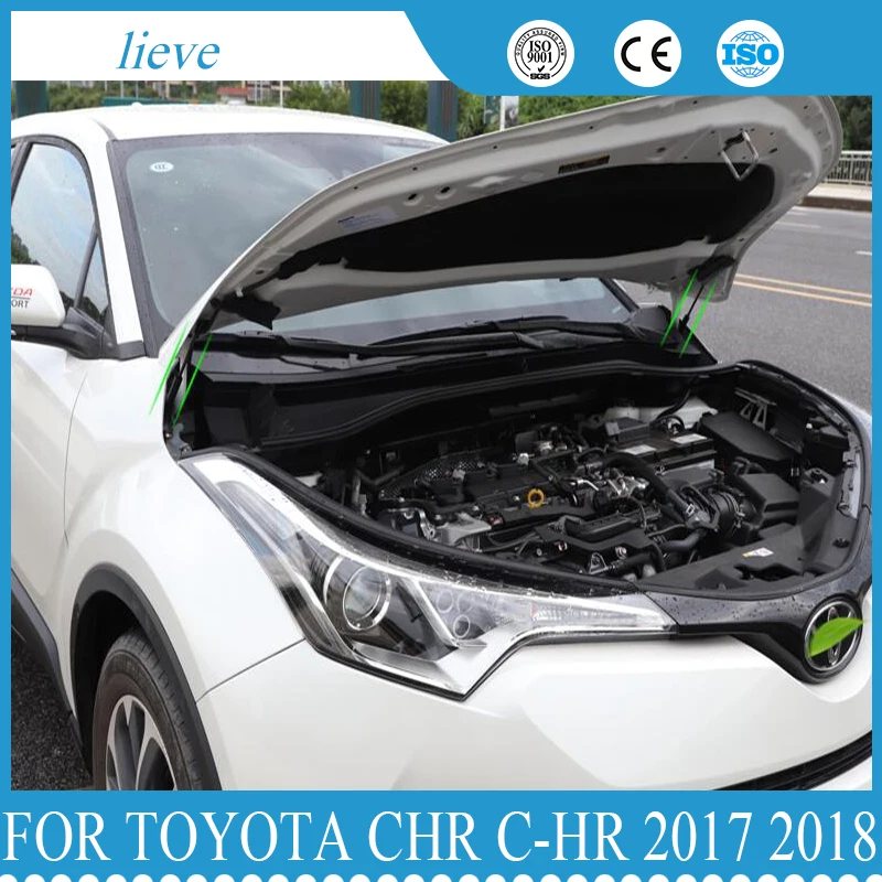 

JY 2XHood Damper Lift Strut Support Rod Hydraulic Hood Jackstay Car Accessories For TOYOTA CHR C-HR 2017 2018
