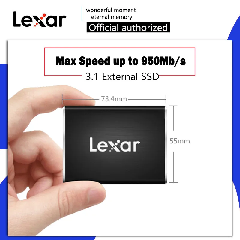 Портативный SSD Lexar внешний SSD 1 ТБ 500 GB 950 M внешний жесткий диск SSD USB 3,1 HD SSD жесткий диск твердотельный диск для ноутбука