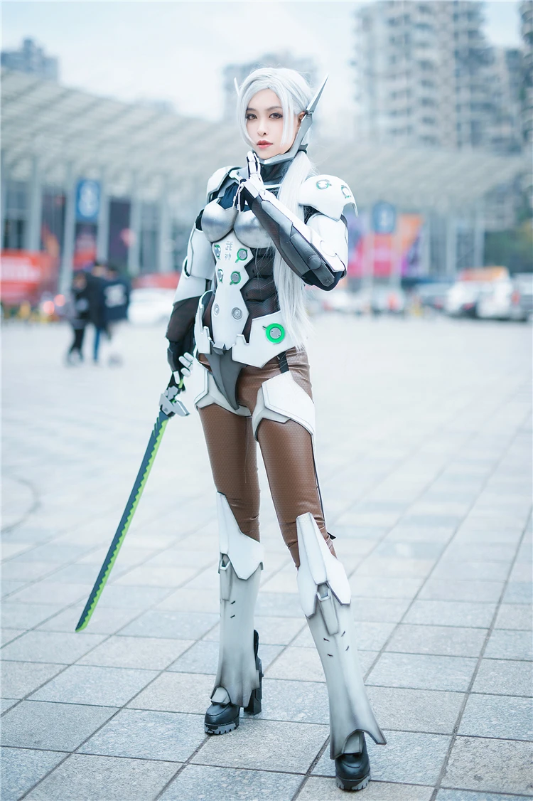 Настроить Overwatch Genji Genderbent Броня Косплей