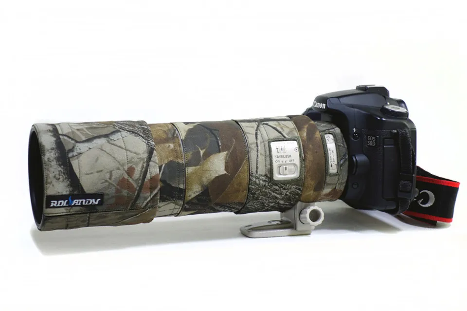 DHL/EMS линз из искусственной кожи PU камуфляжные объектив IS USM для Canon EF 300 мм F/4 L IS USM пистолет для защиты объектива pt009