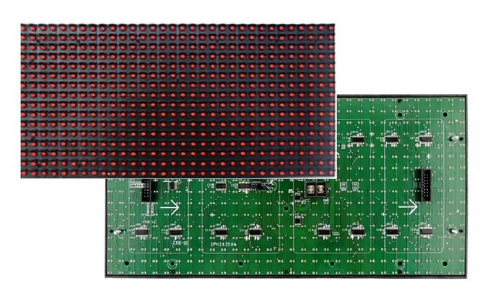 TEEHO P10 красный цвет полууличный светодиодный модуль дисплея 32*16 пикселей не водонепроницаемый с портом hub12 320x160 мм p10 Красный светодиодный модуль