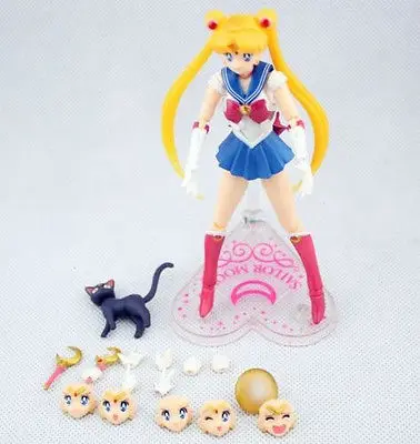 

Japanese Anime Sailor Moon Action Figure Pretty Guardian Tsukino Usagi 6" Action Figure PVC Toy Doll New In Box