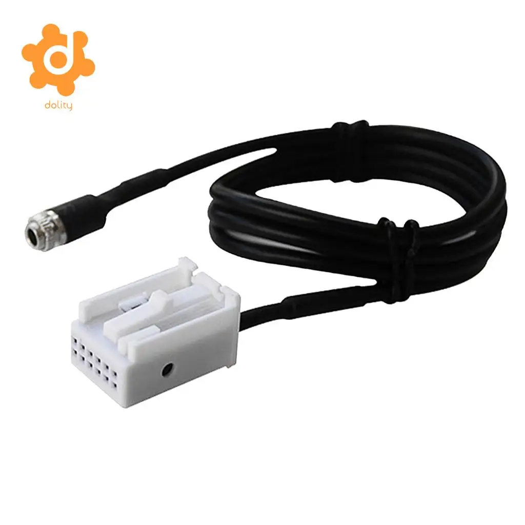 Car Audio 3.5mm Aux Jack 12Pin Plug Adapter Cable for VW Polo Skoda Octavia