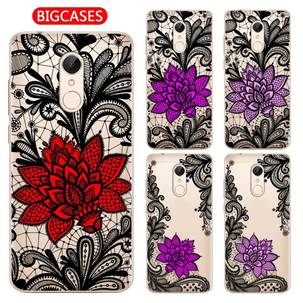 For Xiaomi Redmi 5 Case Cover 5.7&quot Soft TPU Silicone Popular Cute Color Mandala Lace Stripe Flower Painted Protective Phone |