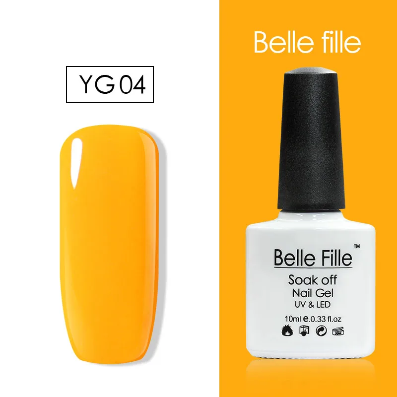 Belle Fille 10 мл неоновый цвет УФ гель лак для ногтей Гель светодиодной сушки